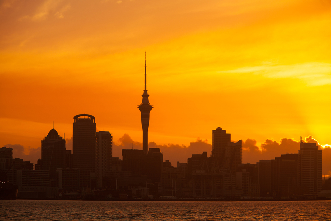 Sunset Over Auckland City