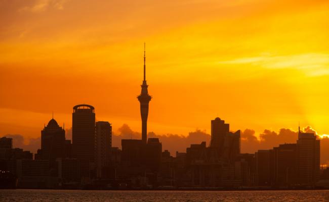 Sunset Over Auckland City